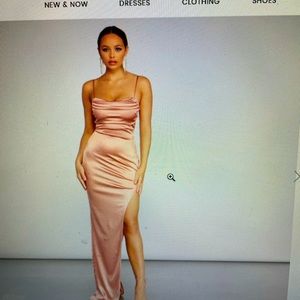 High Slit satin dress